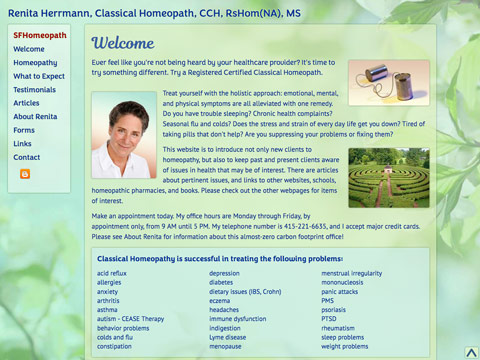 SF Homeopath website