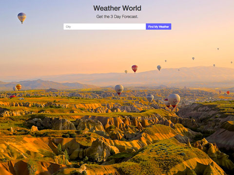 Weather World app website